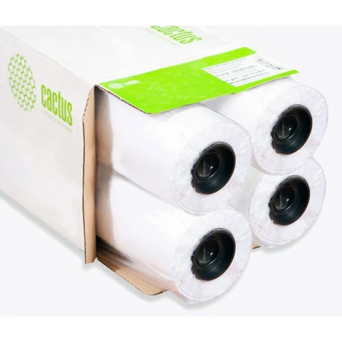 Бумага Cactus CS-LFP90-610457-4 (610 мм x 45.7м, 90 г/м2, 4 шт.)