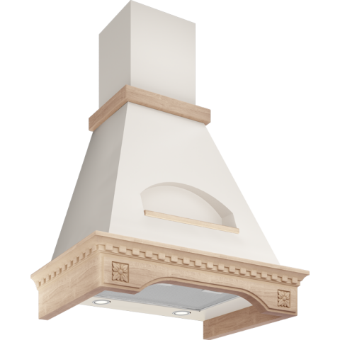 Вытяжка Elikor Бельведер Флореале 60П-650-П3Д Beige/Unpainted Oak