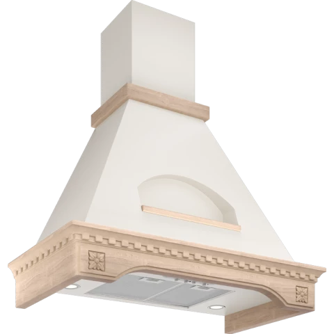 Вытяжка Elikor Бельведер Флореале 90П-650-П3Д Beige/Unpainted Oak