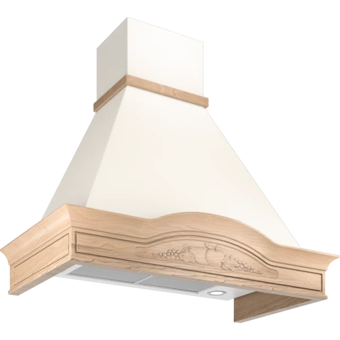 Вытяжка Elikor Вилла Фрукты 90П-650-П3Д Beige/Oak Unpainted