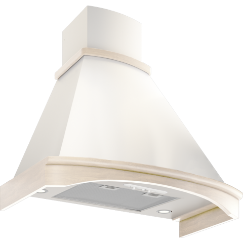 Вытяжка Elikor Ротонда 60П-650-П3Л Beige/Oak White Patina Gold