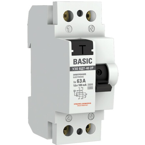 Выключатель дифференциального тока (УЗО) EKF elcb-2-63-100e-sim