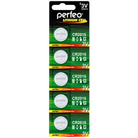 Батарейка Perfeo CR2016/5BL (5 шт)