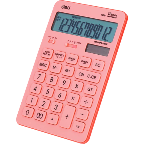 Калькулятор Deli EM01541 Red