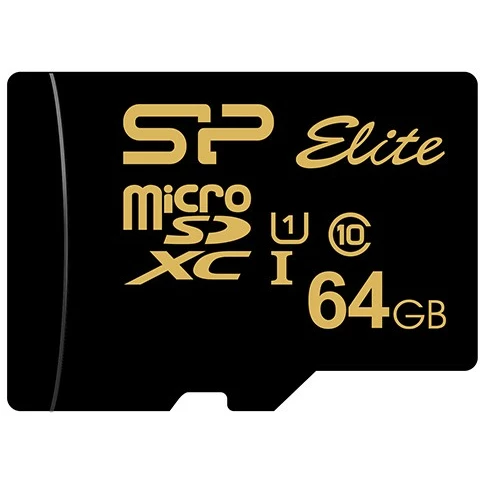 Карта памяти 64Gb MicroSD Silicon Power Elite Gold (SP064GBSTXBU1V1G)