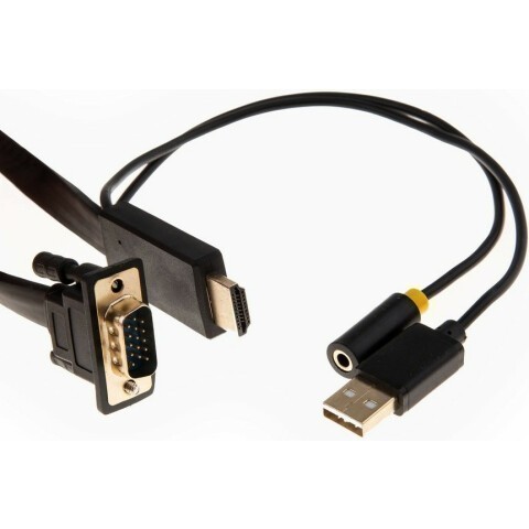 Кабель HDMI (M) - VGA (M), 1.8м, Telecom TA675-1.8M