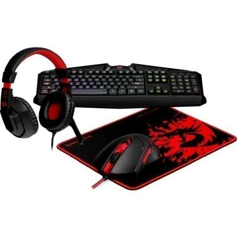 Клавиатура + мышь + коврик + наушники Redragon S101-BA