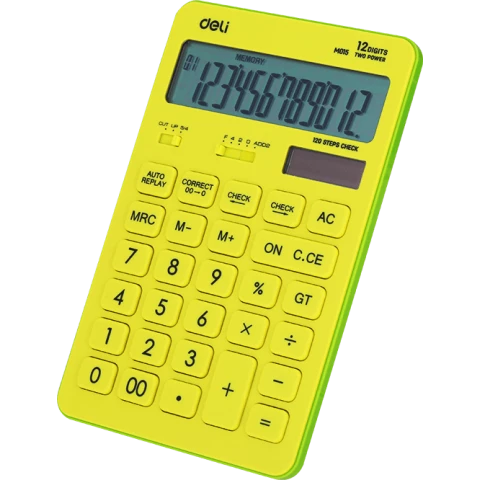 Калькулятор Deli EM01551 Yellow