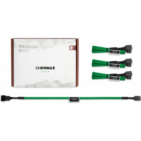 Удлинитель 4-pin PWM, Noctua NA-SEC1 Chromax Green, 4 шт