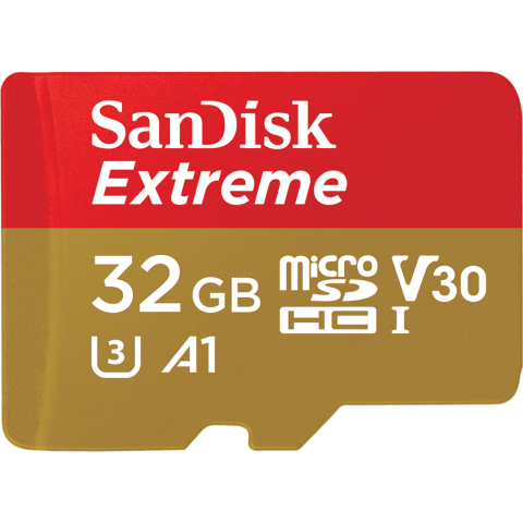 Карта памяти 32Gb MicroSD SanDisk Extreme (SDSQXAF-032G-GN6GN)