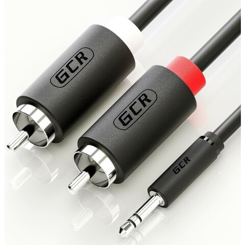 3.5 Jack (M) - 2xRCA (M), 20м, Greenconnect GCR-51731