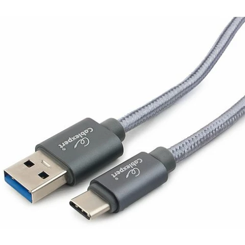 Кабель USB 3.0 - USB-C, 1.8м, Gembird CC-P-USBC03Gy-1.8M
