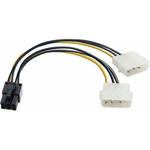 Переходник 2x Molex - 6-pin, 0.15м, Exegate EX138937RUS