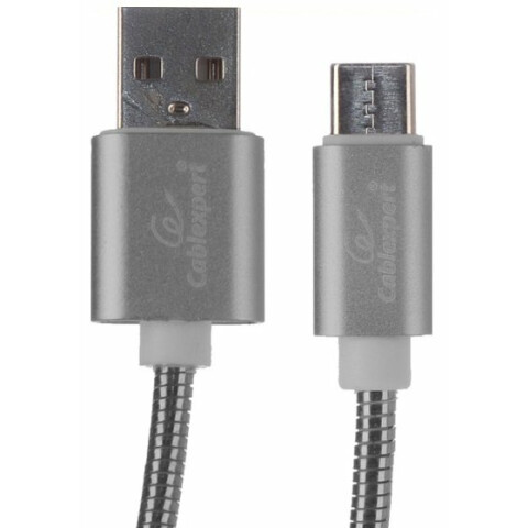 Кабель USB - USB Type-C, 1м, Gembird CC-G-USBC02Gy-1M