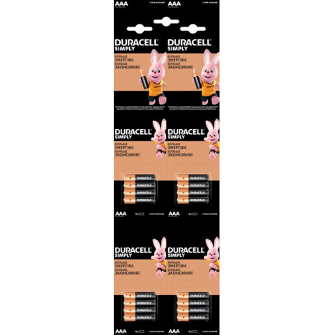 Батарейка Duracell Simply MN2400 (AAA, 16 шт)