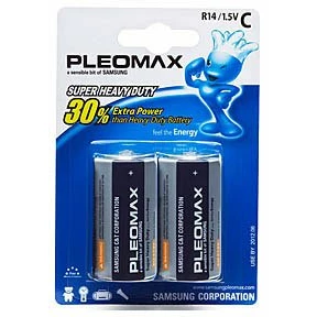 Батарейка Pleomax (R14-2BL, 2 шт)