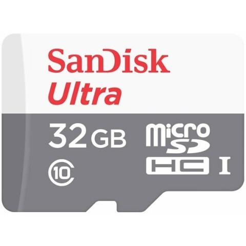 Карта памяти 32Gb MicroSD SanDisk Ultra (SDSQUNS-032G-GN3MN)
