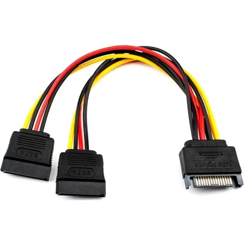 Переходник SATA Power - 2x SATA Power, 0.2м, ATCOM AT4366