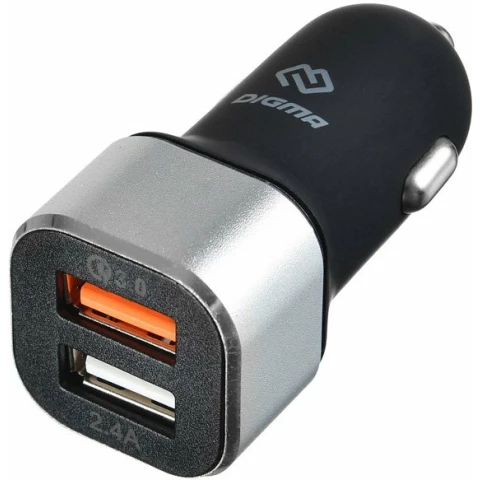 Автомобильное зарядное устройство Digma DGCC-2U-QC3.0-BS