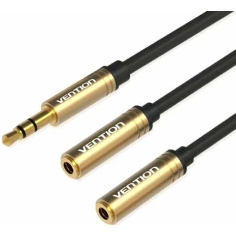 Разветвитель 3.5 Jack (M) - 2x 3.5 Jack (F), 0.6м, Vention BBBBAB