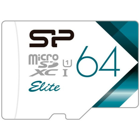 Карта памяти 64Gb MicroSD Silicon Power Elite (SP064GBSTXBU1V21)