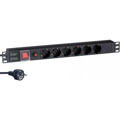 Блок розеток Exegate PDU-19H606 Al-6S-EU2-SW-O