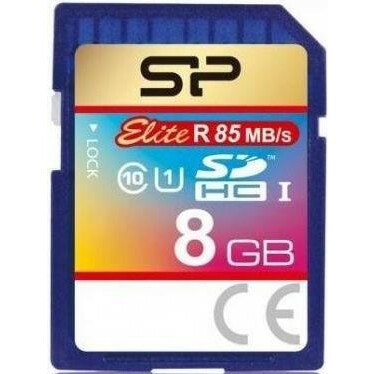 Карта памяти 8Gb SD Silicon Power Elite (SP008GBSDHAU1V10)