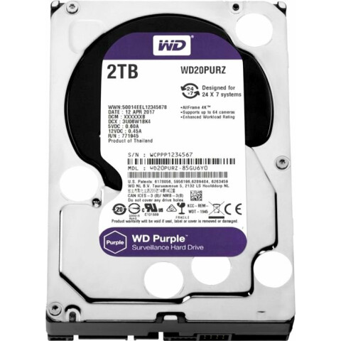 Жёсткий диск 2Tb SATA-III WD Purple (WD20PURZ)