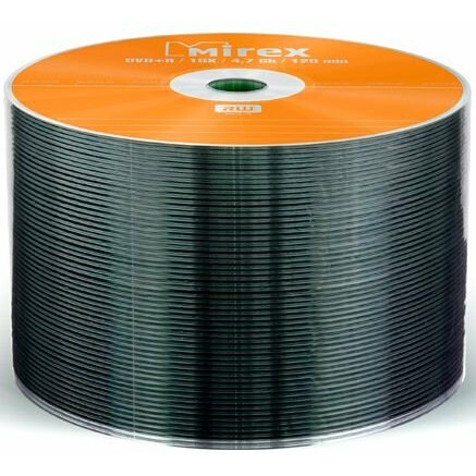 Диск DVD+R Mirex 4.7Gb 16x Shrink (50шт) (207924)