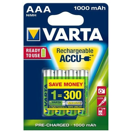 Аккумулятор Varta (AAA, 1000mAh, 4 шт)