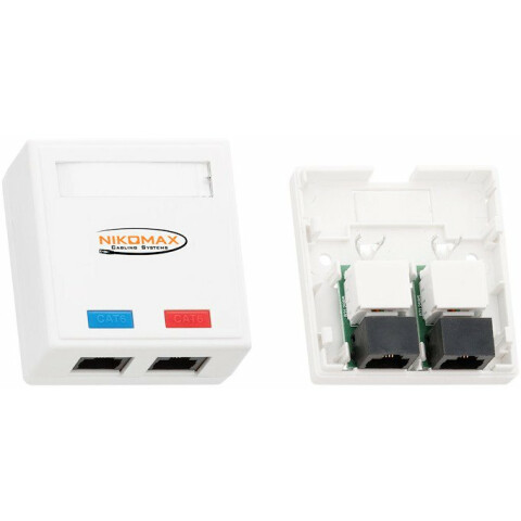 Розетка RJ-45 NIKOMAX NMC-WO2UE2-WT