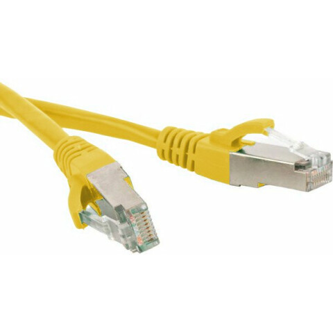 Патч-корд Hyperline PC-LPM-SFTP-RJ45-RJ45-C6-0.5M-LSZH-YL, 0.5м