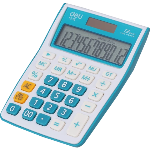 Калькулятор Deli E1238 Blue