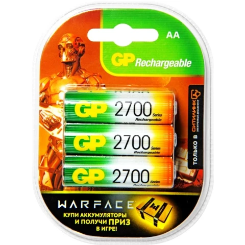 Аккумулятор GP (AA, NiMH, 2700mAh, 6 шт)