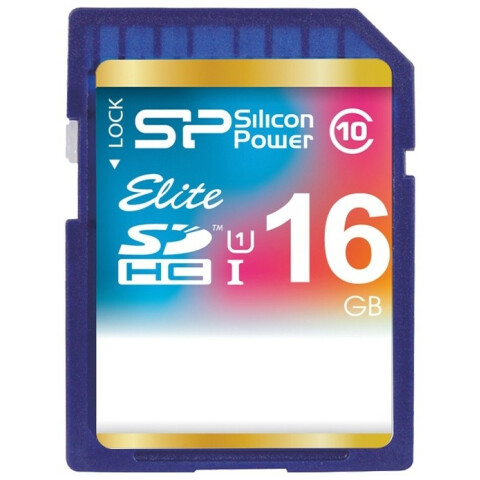 Карта памяти 16Gb SD Silicon Power (SP016GBSDHAU1V10)
