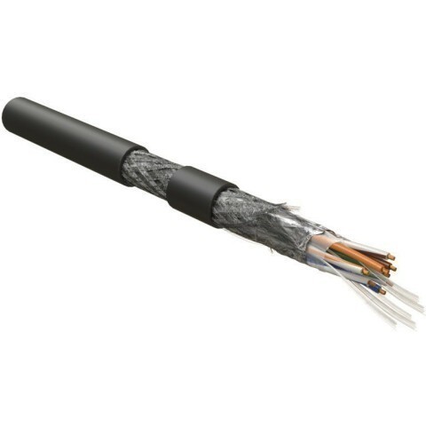 Бухта Hyperline ISFUTP4-C5E-P26/19-PVC-BK, 500м