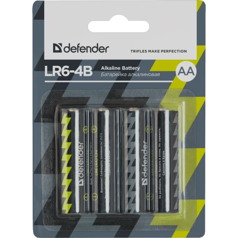 Батарейка Defender LR6-4B (AA, 4 шт)