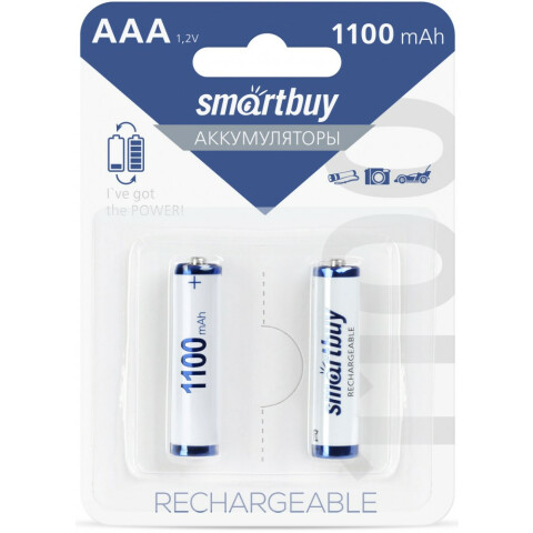 Аккумулятор SmartBuy AAA/2BL (1100mAh, 2 шт)