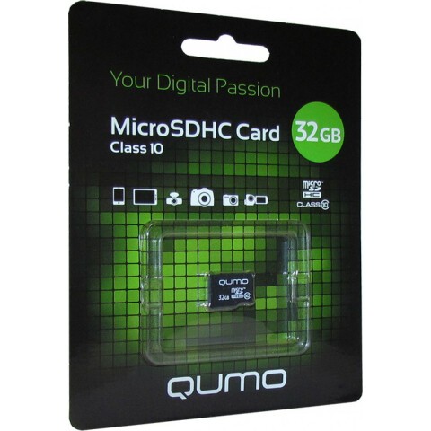 Карта памяти 32Gb MicroSD QUMO (QM32GMICSDHC10U1NA)