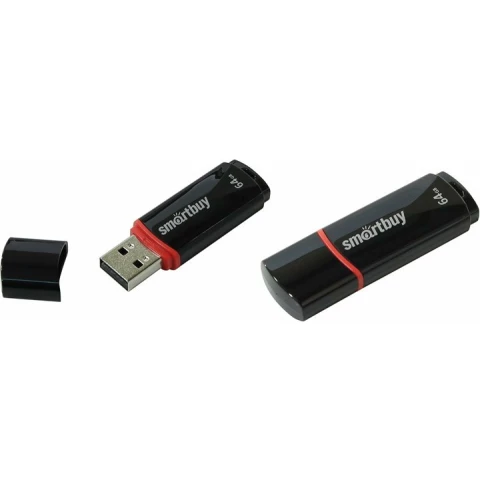 USB Flash накопитель 64Gb SmartBuy Crown Black (SB64GBCRW-K)