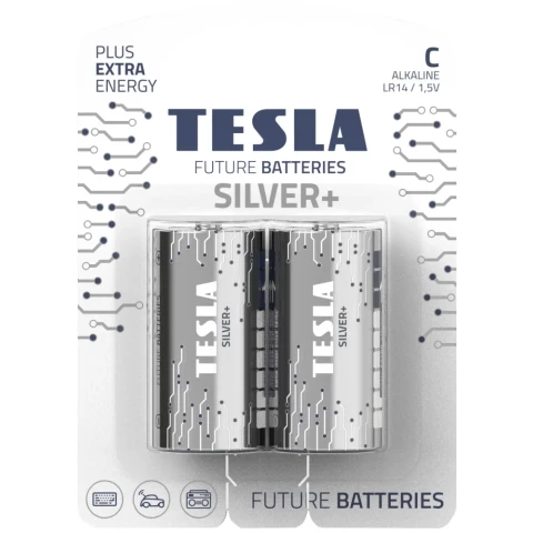Батарейка TESLA Silver+ (C, 2 шт)