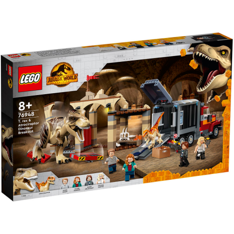 Конструктор LEGO Jurassic World T. rex & Atrociraptor Dinosaur Breakout