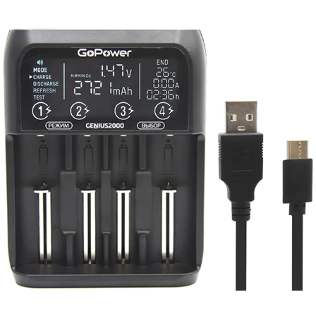 Зарядное устройство для аккумуляторов GoPower Genius2000