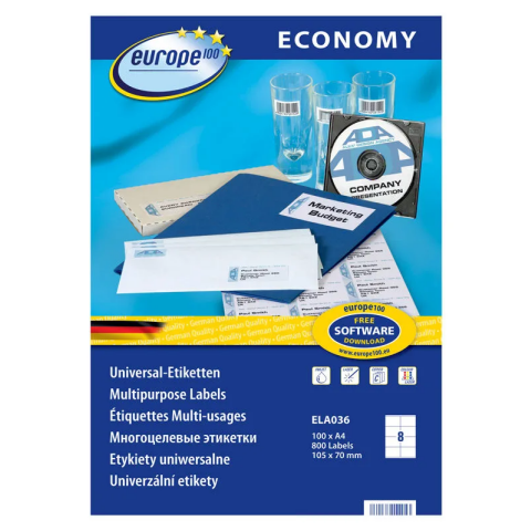 Этикетки Europe100 ELA036-100