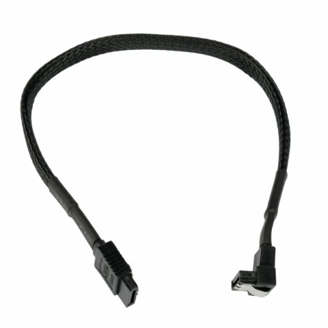 Кабель Cablexpert SATA - SATA, 0.3м (CC-SATAM-DATA90-BLBR-30CM)