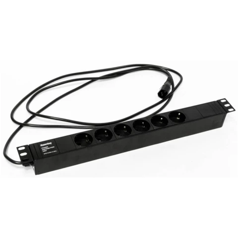 Блок розеток Hyperline SHE19-6SH-S-2.5IEC