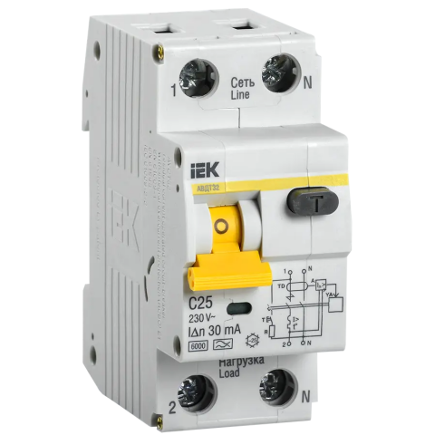 Автоматический выключатель дифференциального тока IEK MAD22-5-025-C-30