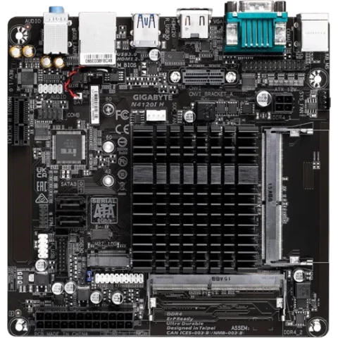 Материнская плата Gigabyte N4120I H + Celeron N4120 onboard