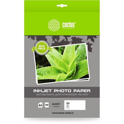 Бумага Cactus CS-GA4180100ED (A4, 180 г/м2, 100 листов)