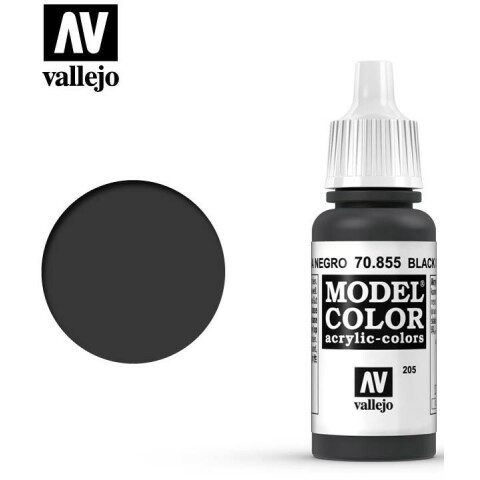 Краска Vallejo Model Color Black Glaze MC205, 17 мл